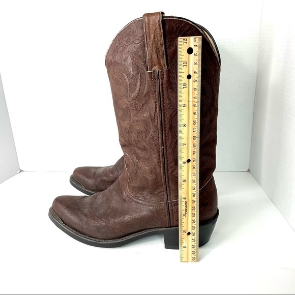 Men's Durango Brown Leather Steel Toe Western Cowboy Work Boots Size 8 D - Picture 3 of 15
